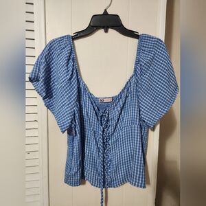 Cropped Bell Sleeve Top